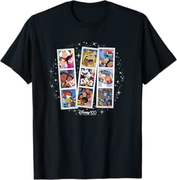 Amazon | ディズニー100周年記念フォトブース 写真D100 Tシャツ | T